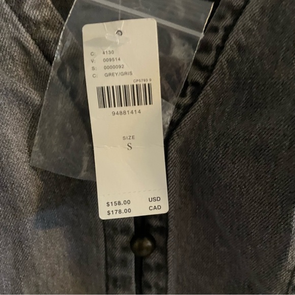 Anthropologie X Pilcro Puff Sleeve Denim Mini Dress Gray - Picture 7 of 11